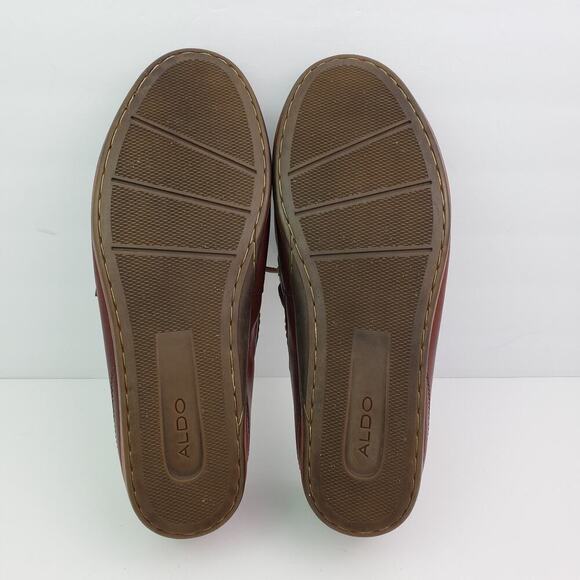 Aldo Mens Size 9.5 Brown Leather Slip On Casual Formal Loafer Shoes main image 5
